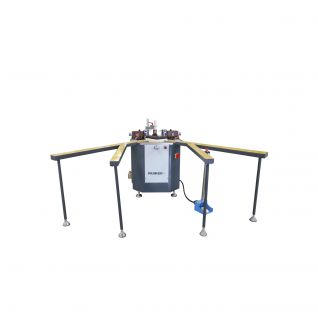 Hydraulic corner crimping machine for aluminum doors and windows